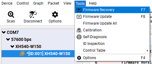 When (and How) to Use Firmware Recovery in DYNAMIXEL Wizard 2.0