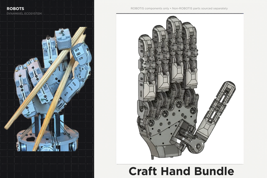 CRAFT tendon-driven robotic hand with soft joints and rigid links